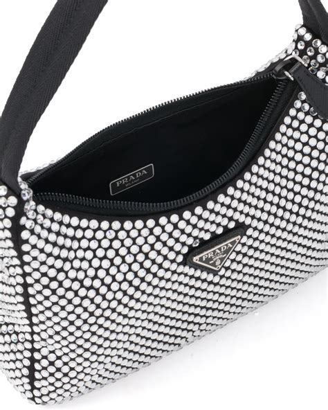 white crystal prada bag|Prada crystal mini bag.